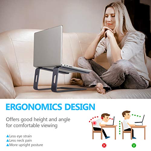 Image of Laptop Stand, Portable Ergonomic Computer Lifter Laptop Desktop Stand, Detachable Cooling Notebook MacBook Air Pro Riser Holder Stand for Dell, HP, Lenovo, Samsung More 10-15.6 inch Laptops