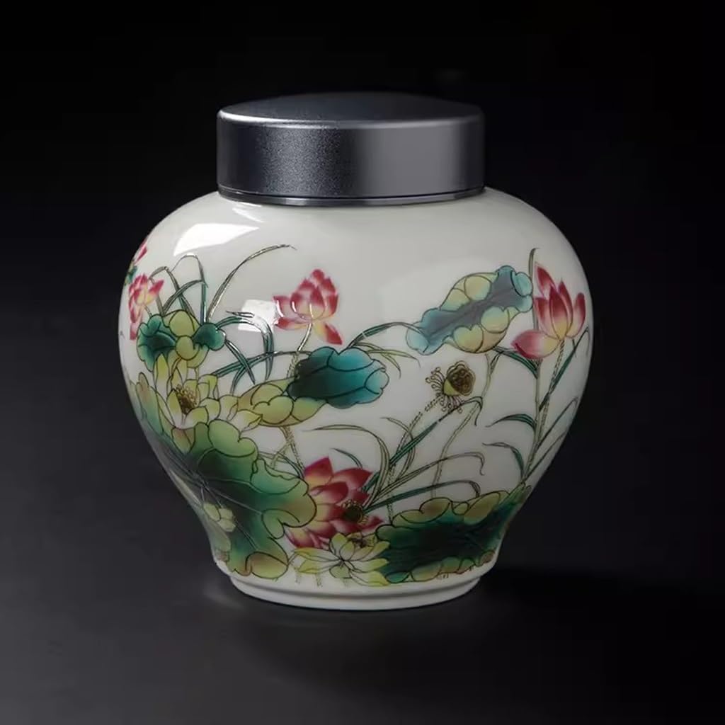 Pojemniki na herbatę na herbatę luzem Retro ceramiczny słoik na herbatę, małe, czarne, zielone pojemniki do przechowywania w gospodarstwie domowym, luzem