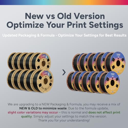 Image of OVERTURE 10KG Bundle High Speed PLA Filament 1.75mm, Neatly Wound 3D Printer Filament 10 Pack 1kg Spool (2.2lbs) Rapid PLA, Fit Most FDM 3D Printers (Black 10-Pack)