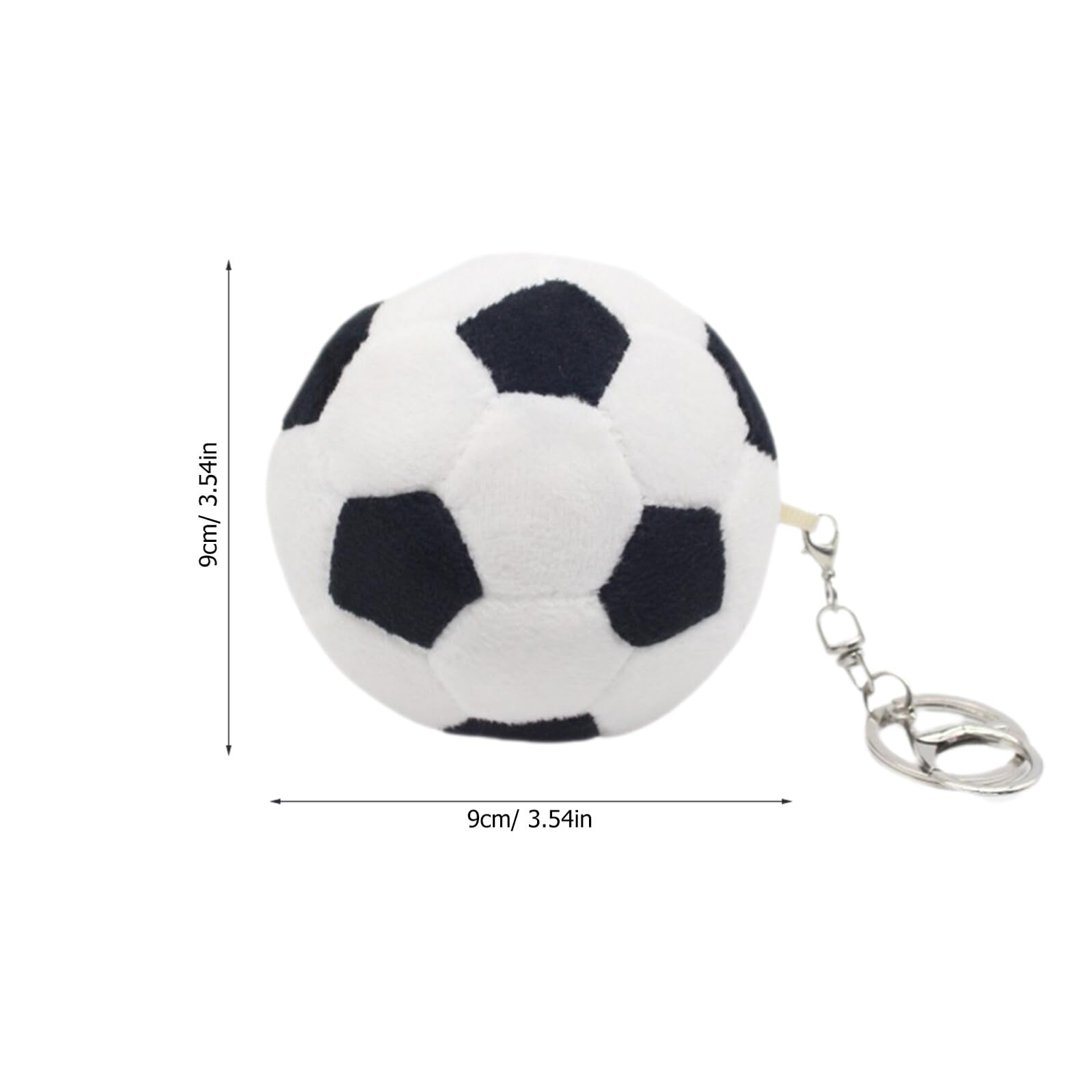 ABOOFAN Calcio a Forma di Pallone da Calcio in Peluche Portachiavi Resistente e Unico Superficie Morbida e Comoda come Decorazione per Borsa e Regalo per Ragazzo Ragazza