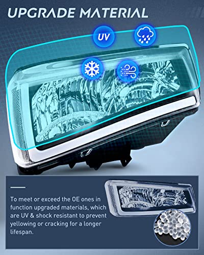 image for Nilight Headlights Assembly LED DRL for 2003 2004 2005 2006 Chevy Silv