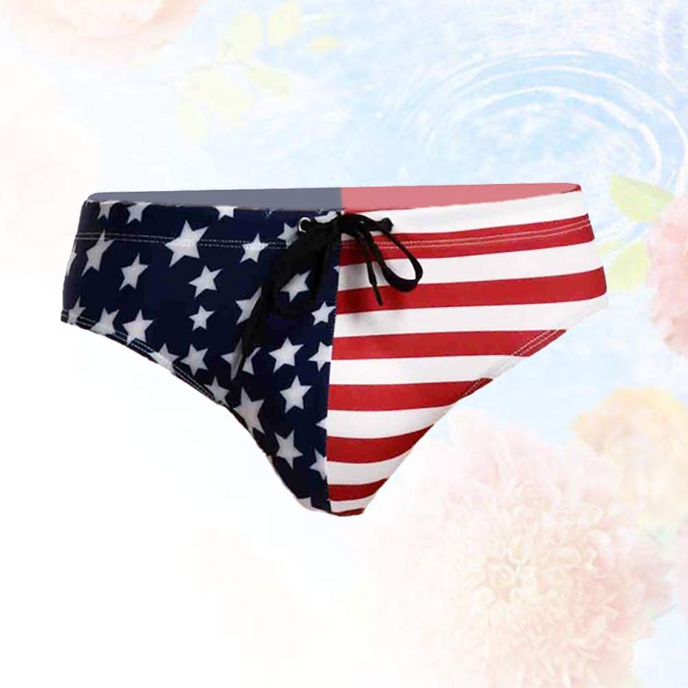 VALICLUD Maillot de bain pour homme Motif drapeau américain Taille S Bleu - Bleu - M