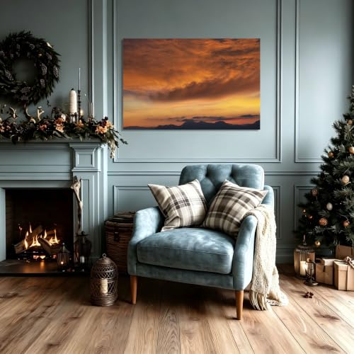 Decoración de montaña con sol dorado para iluminar tus paredes 3