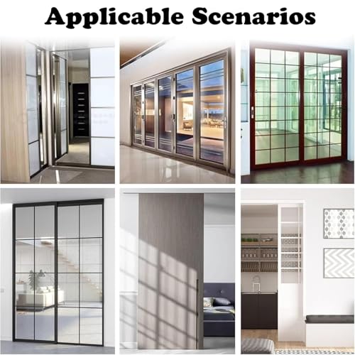 Kit de Herrajes para Puerta Corredera de Bolsillo de Aluminio 3ft 8ft 10ft 12ft 13ft, Sistema Comercial de Seguimiento para Puerta Granero, Riel para Puerta de Armario para 2 a 4 Puertas con Polea de Acero Inoxidable (Marrón, 100cm/3.3ft/39.4in) miniatura 7