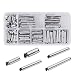 PH PandaHall 200pcs 5 Sizes Slide On Clasp End Tubes Clasp Platinum Iron Slider End Caps Crimp for Jewelry Making Clasps(10mm, 13mm, 20mm, 25mm, 30mm)