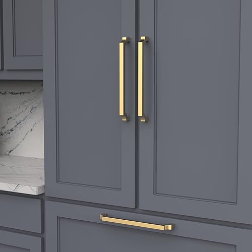 Miniatura 3 de Belwith Keeler B077280-BGB Monarch Collection - Tirador de electrodoméstico de 12 pulgadas de centro a centro, acabado de latón dorado cepillado