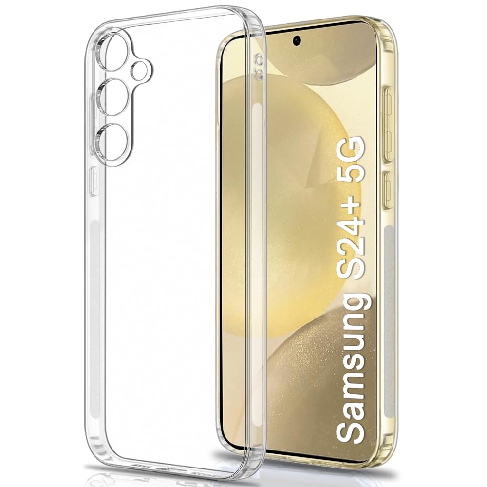 TheGiftKart Back Cover Soft Case for Samsung Galaxy S24 Plus 5G | Best Camera Protection | Inbuilt Dust Plugs & Anti-Slip Grip | Ultra Clear Slim Cover for Samsung S24 Plus 5G (Silicone, Transparent) (B0CR79SZRP) Amazon Price History, Amazon Price Tracker