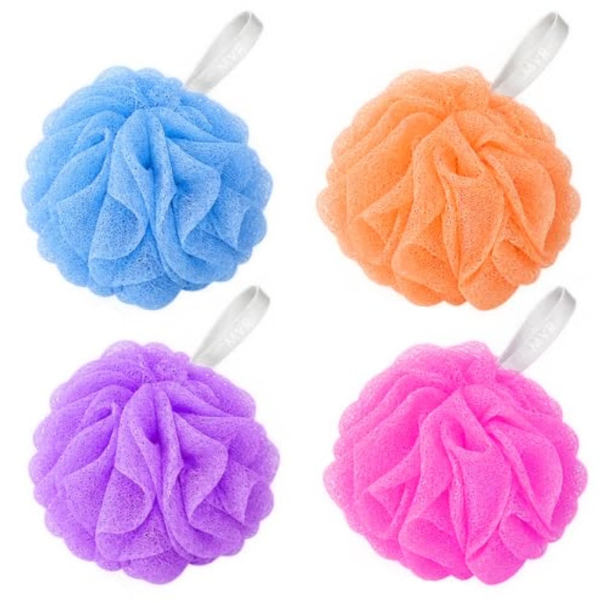 Bath Loofah Sponge Scrubber, Exfoliating Shower Pouf