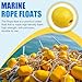 SILANON Rope Floats Marine Buoy Floats,4/6pcs Crab Trap Floats Buoy Fishing Marker Buoys Oval Water Floats Ski Rope Floats for Boats Pool Kayak Crabbing Trail Dock,Yellow