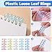 72 Pieces Binding Machine Set Include 6 Holes Punch Single Hole Binder Machine 20 Pcs Multi-Color 5-Ring Plastic Loose Leaf Spines 50 Pcs Small Binder Rings Manual Binding System for Home Office