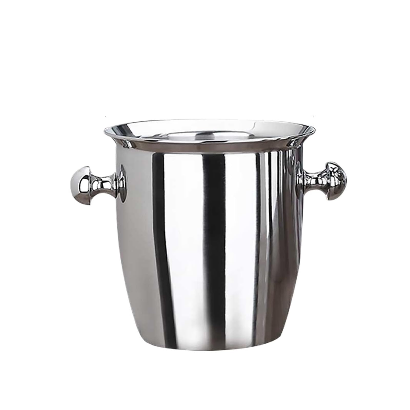 Genérico Cubo de Hielo Grueso Acero Inoxidable 2L/5L, Enfriador champán Fresco for Vino, Bar Hotel, Fiesta, KTVs DH(2L)