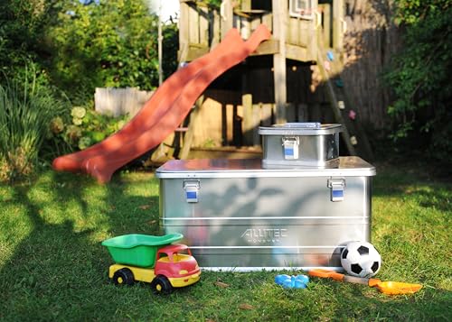 ALUTEC Aluminiumbox COMFORT 30 (Inhalt 30 l, Innenmaße (LxBxH) 400 X 300 X 248 mm, staub-/spritzwassergeschützt, Werkzeugbox, Aufbewahrungskiste, Gewicht 3,01 kg) 12030