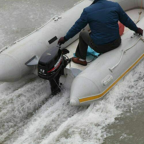 LianDu Outboard Motor Boat Engine 169CC 8.8KW 12HP Gasoline Outboard Motor Marine Inflatable Fishing Boat Engine Yacht Motor CDI Water Cooling System, 6.3 Gallon Fuel Tank