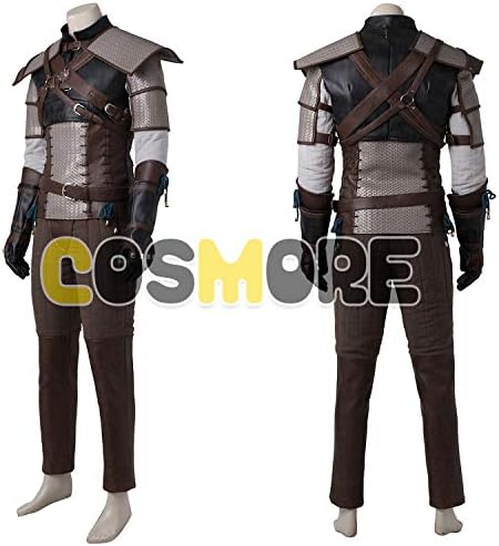 Amazon Cosmore コスプレ衣装 The Witcher 3 Wild Hunt Geralt Of Rivia ウィッチャー3 ワイルドハント リヴィアのゲラルト ゲラルト Cosplay アニメ衣装 イベントアイテム衣装 ハロウィン変装 コスチューム ステージ服 クリスマス コス 仮装 変装 男性m コスプレ