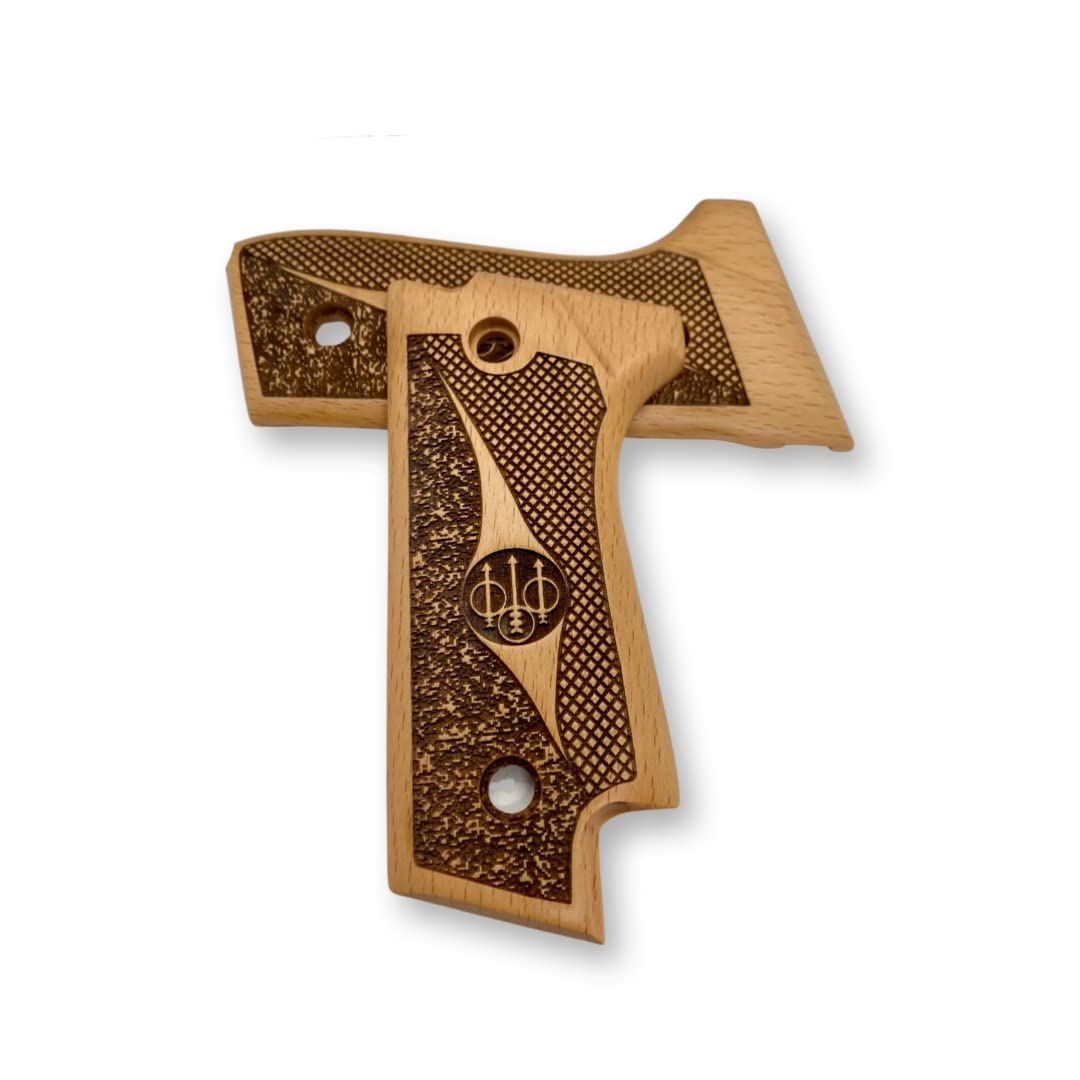 ZIB GRIPS Beretta 92-F Poignée Pistolet Faite à la Main en Bois de Noyer Ars.01
