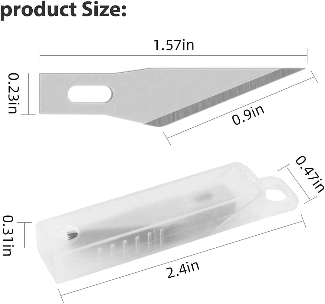 DIYSELF Precision Craft Knife Carving Craft Hobby Knife Kit 2 PCS Craft Knife 50 PCS Carving Blades Precision Cutter for DIY Art Work Cutting, Hobby, Scrapbook