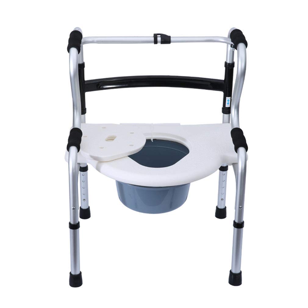 Buy Shower Commode Chair with Pot for Seniors Folding Rollator Walker