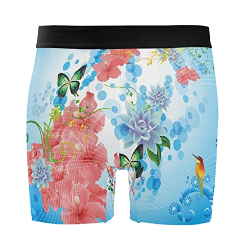 Bóxer para hombre de Vnurnrn en pack de 2 calzoncillos elásticos de mariposa azul