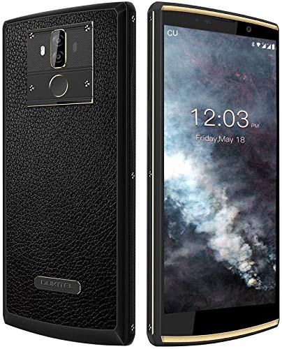【10000mAh Battery】SIM Free Unlocked Mobile Phone,OUKITEL K7 Pro 4G Unlocked Smartphone 6.0” HD Display,4GB+64GB,Back Leather + Metal Middle Frame,Support Fingerprint ID,GPS,OTG,9V/2A Fast Chargin