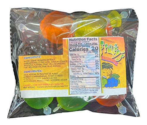 Fruity Snack TikTok Ju-C Jelly Fruit Candy Bag 11.3 oz 5 Flavors Strawberry, Sour Apple, Pineapple, Grape, and Orange Tasty Fruity Jelly Snack