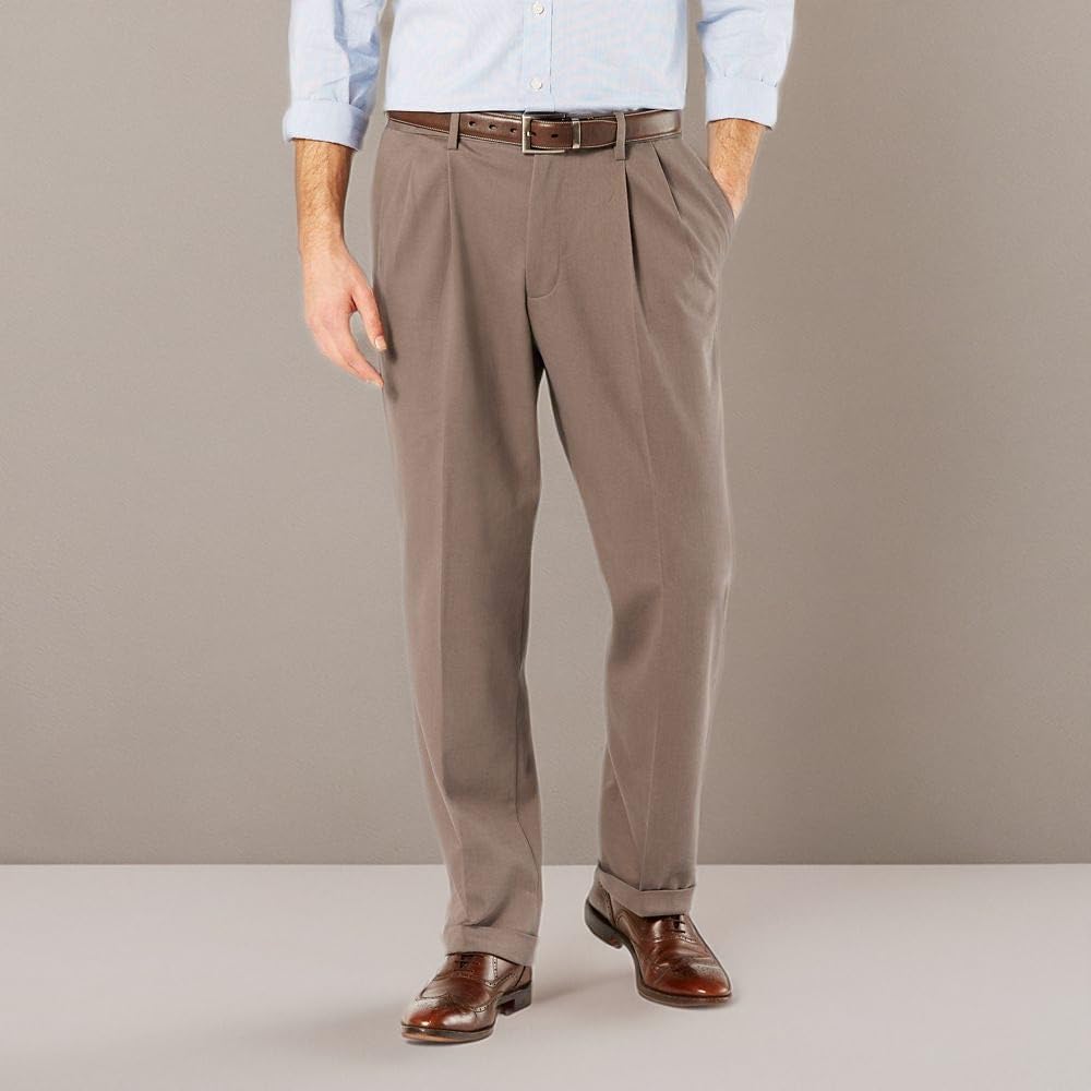 Dockers Mens Relaxed Fit Comfort Khaki Pants - Pleated - Image 4