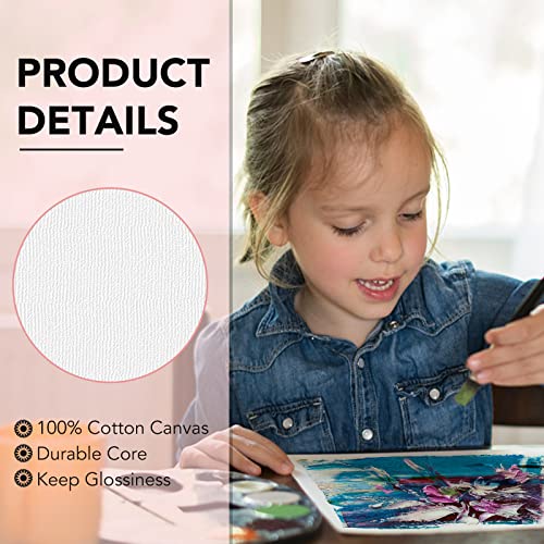 Esrich Canvases For Painting Blank Cotton Canvas Boards 48Pack With 8Size 4*4",4*6",5*6",6*6",8*10",10*10",9*12", 11*14"，6 Of Each, Painting Canvas For Oil & Acrylic Paint #TOP2