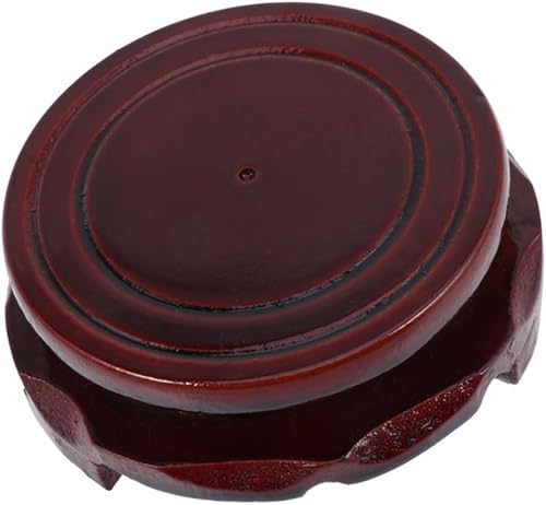 Miniatura 8 de GANAZONO 3pcs Fish Tank Plants Plastic Plant Saucer Round Tray Wood Crystal Sphere Holder Plant Coasters for Plastic Plants Pots Tray Succulent