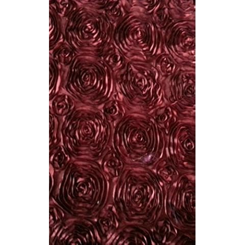 ArtOFabric Rosette SATIN RUNNER 14 X 108 Inch - Burgundy Cover