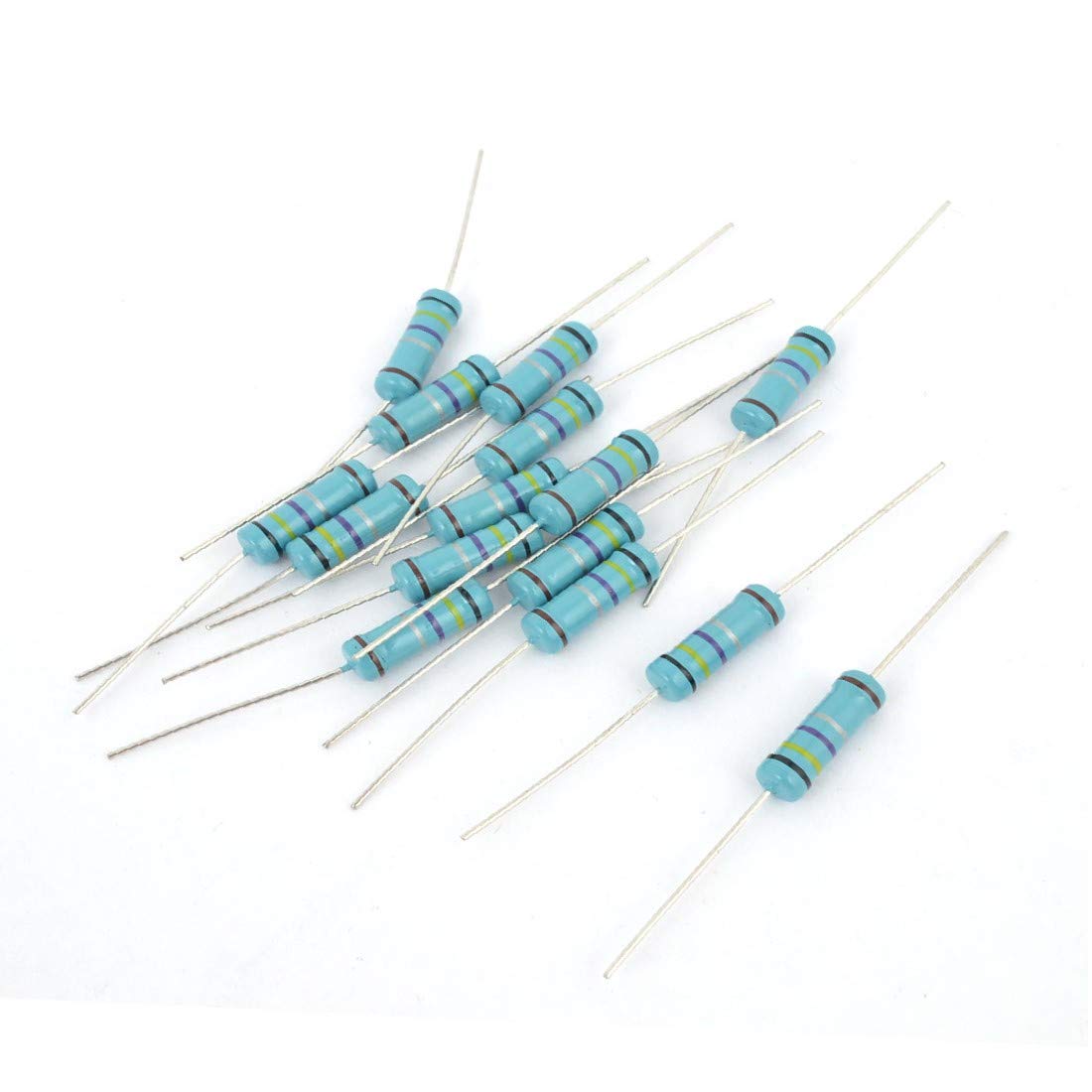 NEW LON0167 15 Pcs 2W 1% 0.47K Ohm Flameproof Axial Metal Film Resistor Assortment Kit(15 Stücke 2W 1% 0,47K Ohm Flammenfeste Axial-Metallschichtwiderstand-Sortiment-Kit