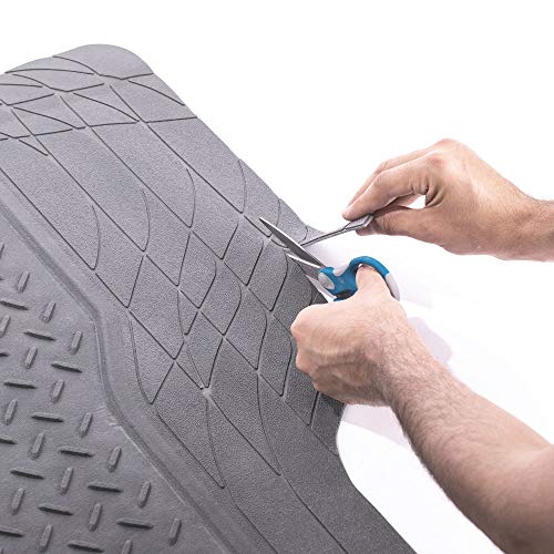 Image of FH Group ClimaProof Universal Cargo Mat - All-Weather, Trimmable Trunk Mat (54.5 inch W x 44 inch D) - Fits Most Cars, SUVs & Trucks - Gray