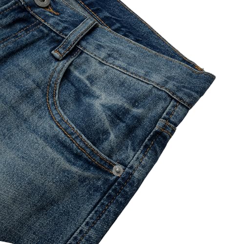 Men's Classic Straight Leg Jeans with A Mid High Waist and Five Pockets Slim Fit and Comfortable Zipper and Button Closure4