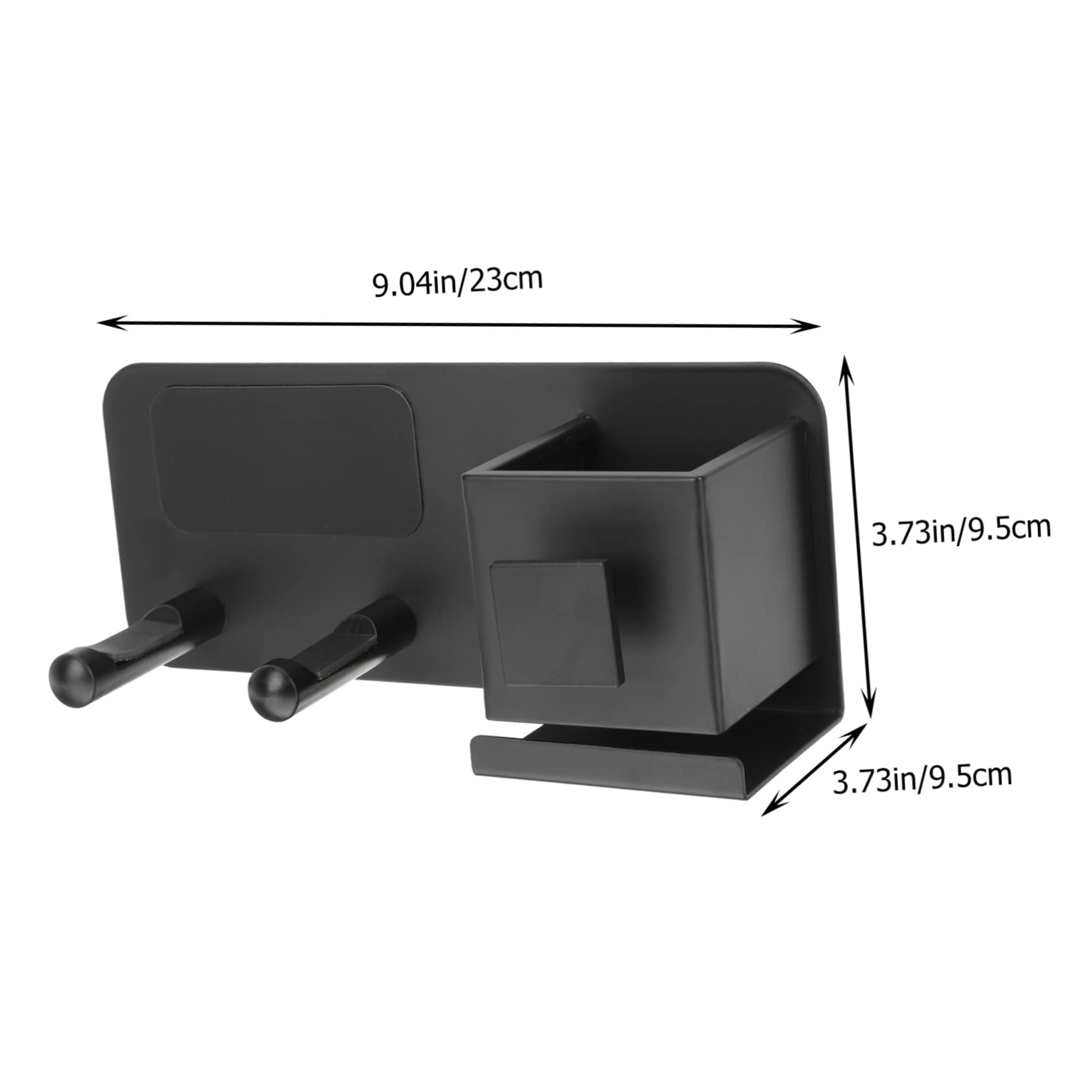 Selbstklebende Haartrocknerhalterung aus Aluminiumlegierung Schwarz