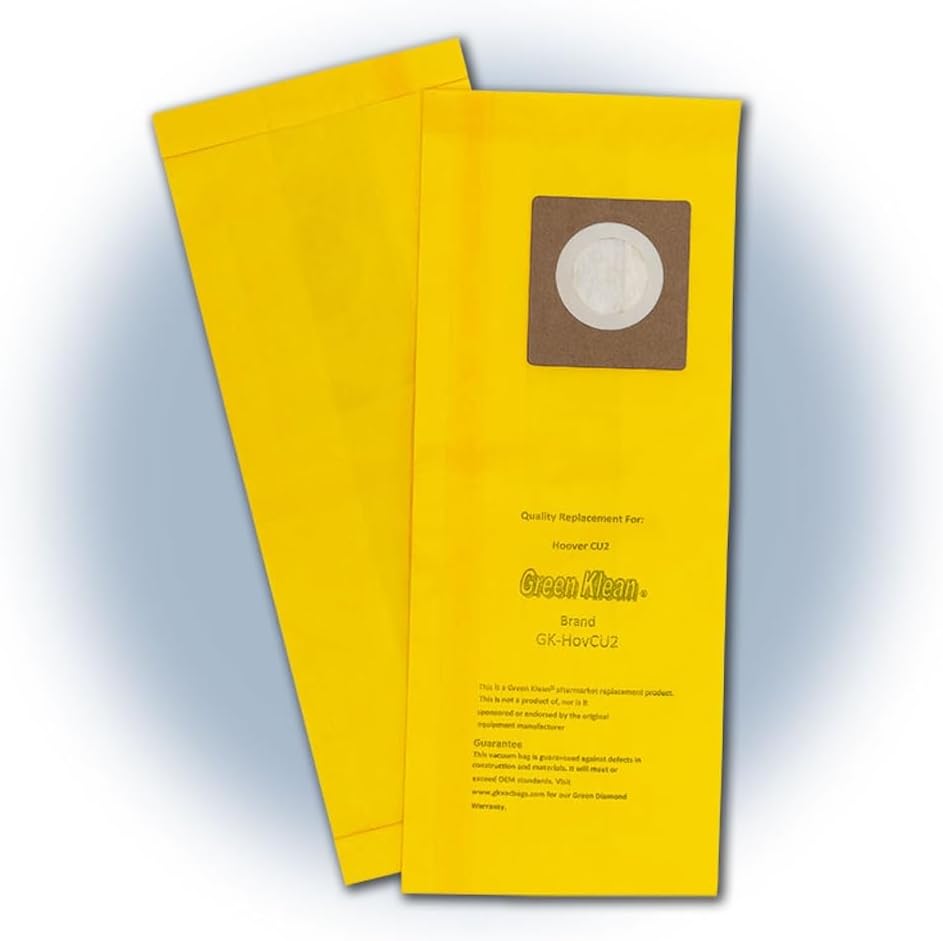 TTS Products Hoover® Hushtone Type CU2 13″ & 15″ Replacement Allergen 2-Ply Vacuum Bags for Upright Vacuums CH54013, CH54015, CH54113, CH54115 OEM# AH10123, AH10243, 902A00033 – 10/10 Packs