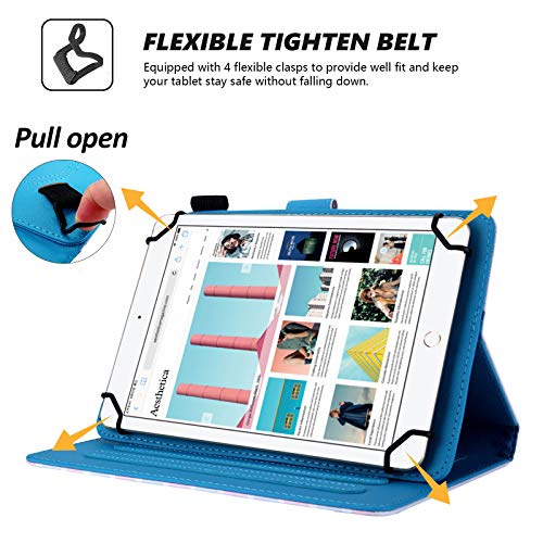 Dteck Universal Case For 7.5-8.5 Inch Tablet - Pu Leather Stand Wallet Case Cover For Ipad Mini 7.9"/Samsung Tab/Kindle Fire/Lenovo Tab/Android 8.0 Inch/Huawei Mediapad 8" 8.4" Tablet-Cat & Butterfly #TOP4