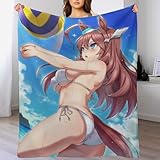 ウマ娘 水着 毛布 シングルサイズブランケット プリント マイクロフリース 通年対応 抗菌加工 防ダニ仕様 洗濯可能 軽快・静電気ケア ふんわり質感 キッズから大人まで対応 150cm×200cm 7252345-69