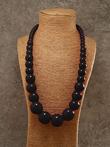 COLORFUL BLING Ethnic Large Chunky Wooden Beaded Necklaces Boho African Statement Necklace Handmade Tribal Collar Choker Bib Jewelry2
