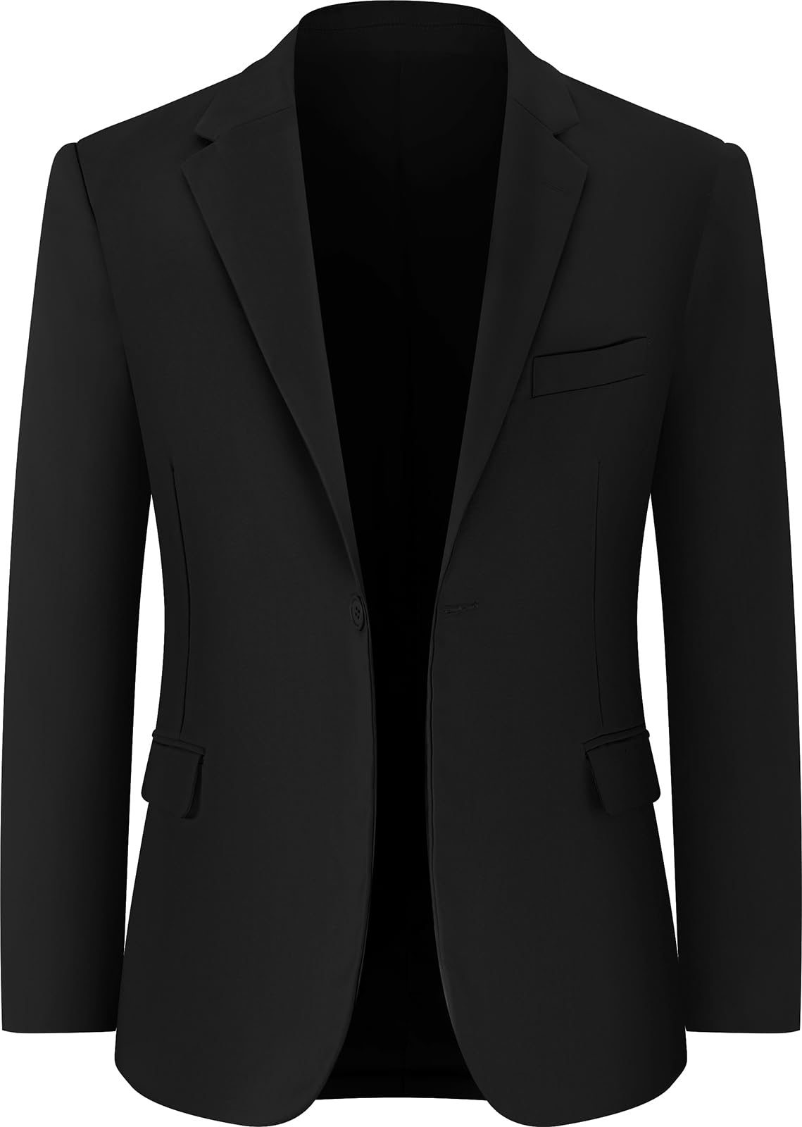 A&J DESIGN Mens One Button Suit Jacket with Lapel Boutonniere Hole Slim Fit Casual Business Sport Coats and Blazers