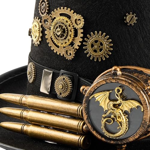 Chapeau steampunk gothique robuste résistant pour parfaire un costume complet