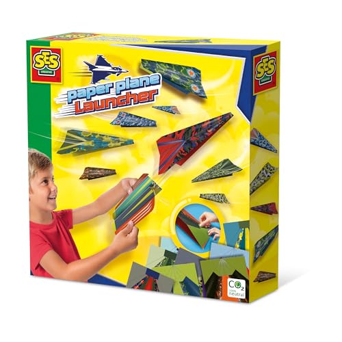 SES Creative 14288 - Lanceur d'avion en Papier, Tirez Plus Loin avec Le Lanceur, Facile à Plier,...
