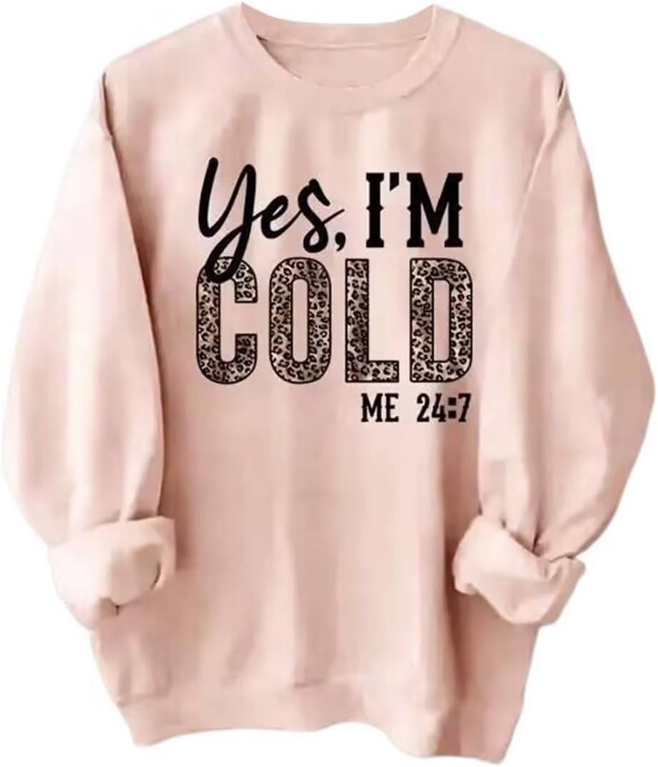 AIMITAG Leopard Letter Print Sweatshirt Women Funny Graphic Fall Long Sleeve Crewneck Pullover Casual Loose Hoodie Tops - Image 4