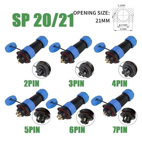 Enchufe industrial 4P con tornillo SP20 para sustitución rápida de cables 3