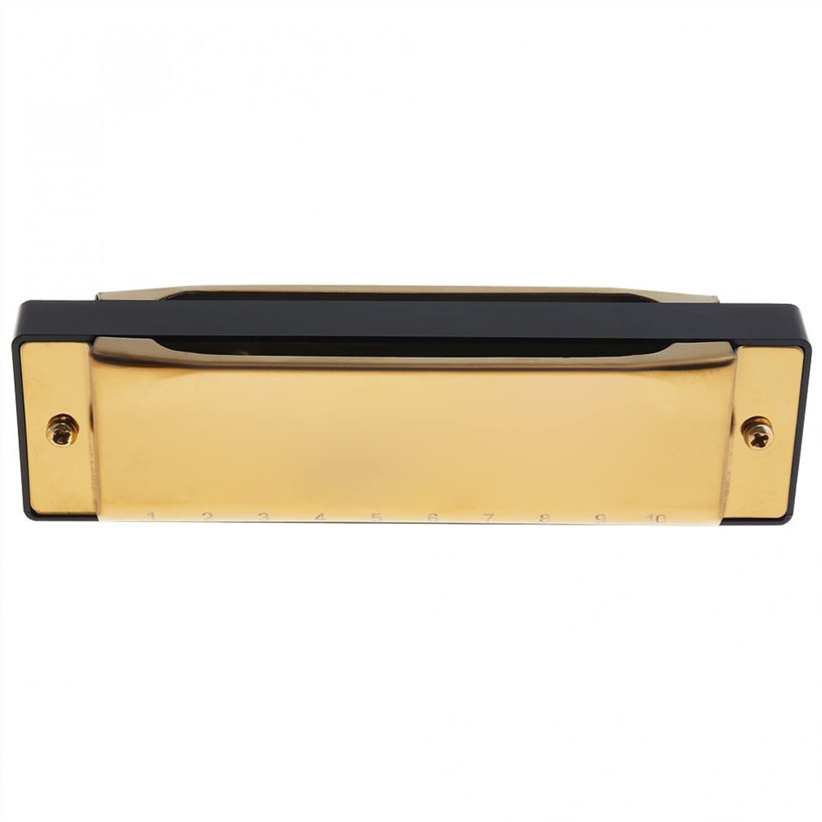 Armonica A Bocca Professionale Armonica A Bocca Armonica Diatonica in Oro A 10 Fori Chiave di Strumento Musicale Ad Ancia in Acciaio Inossidabile per Principianti