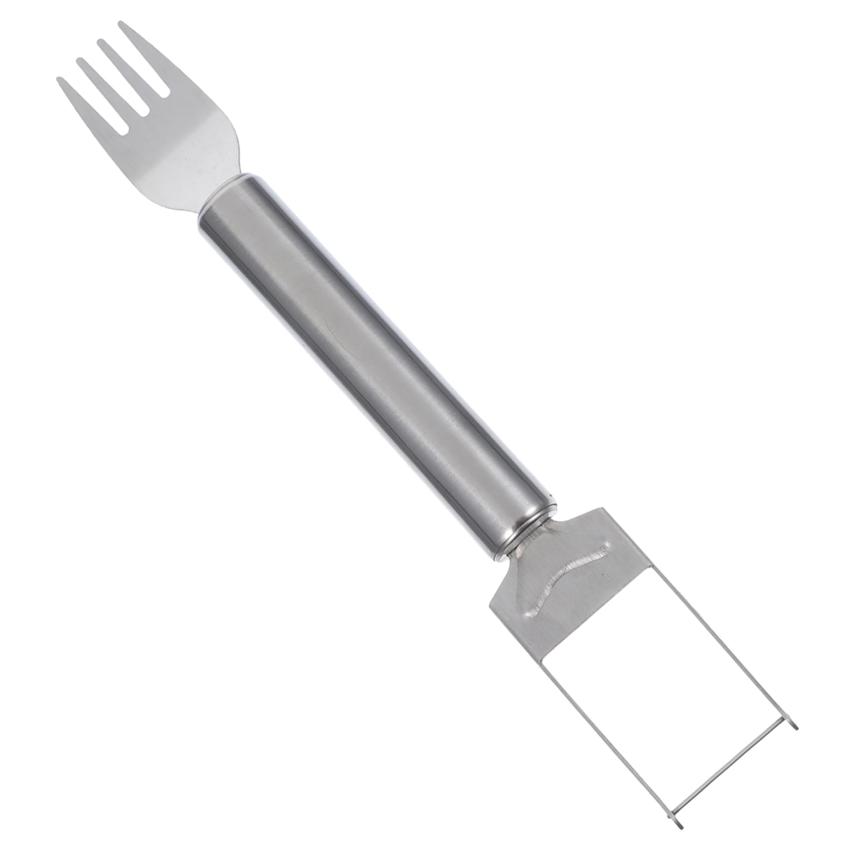 OUNONA Portable Watermelon Fork Slicer Stainless Steel Fruit Cutting Tool Safe and Convenient Watermelon Slicing Tool for Quick Melon Cubes for Summer Parties and Everyday Use