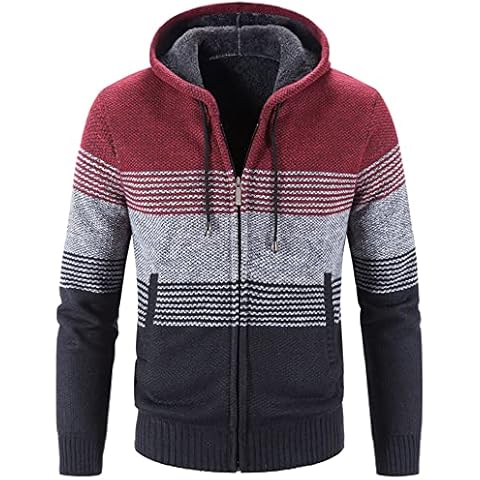 JACKETOWN Men's Fleece Hoodies Lightweight Full Zip Hooded Jacket Winter Coat Outerwear with Pockets, 042-rgb, XXL Cover