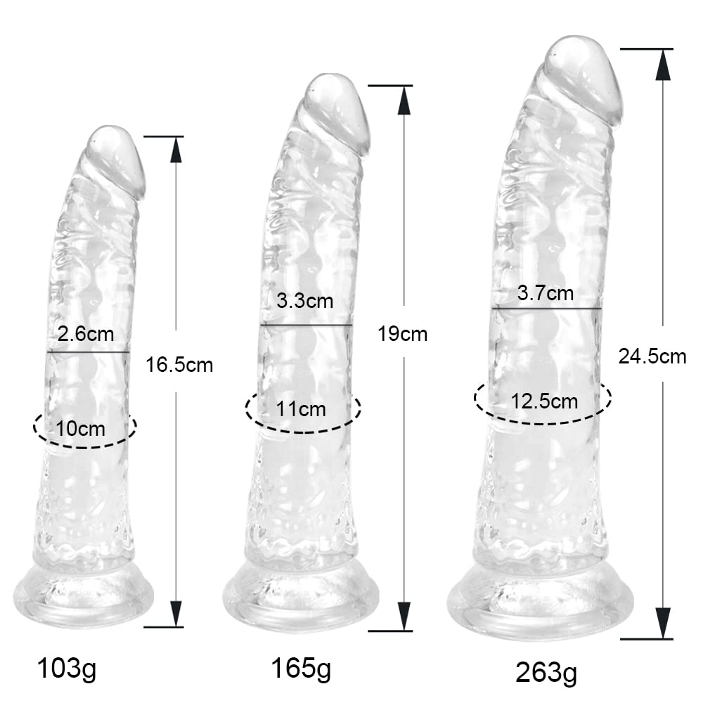Ensemble de godes réalistes bleus (petit,grand, extra large) Gode ventouse TPE pour vagin et anus,compatible avec harnais à sangle, adapté aux utilisateurs débutants à avancés (16,5 cm/19 cm/24,5 cm)
