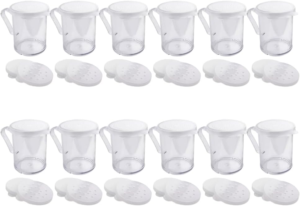 12pcs Sugar Flour Cinnamon Shakers Set Spices Dusters with Handle Kitchen Tool