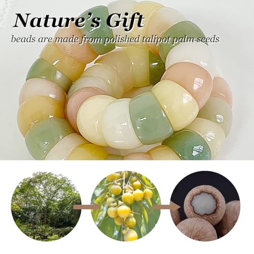 Image of Fidget Bracelet Bodhi Seed Bracelets Anxiety Fidget Bracelets Protection Healing Stretch Alleviate Anxiety Stress Protection Healing Bodhi Jewelry Gifts for Women Men