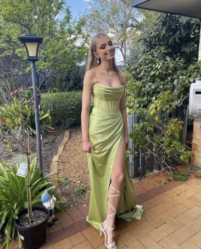 Women's Strapless Satin Prom Dress Cowl Neck Evening Dress Mermaid Long Mermaid Formal Evening Dress AN1653