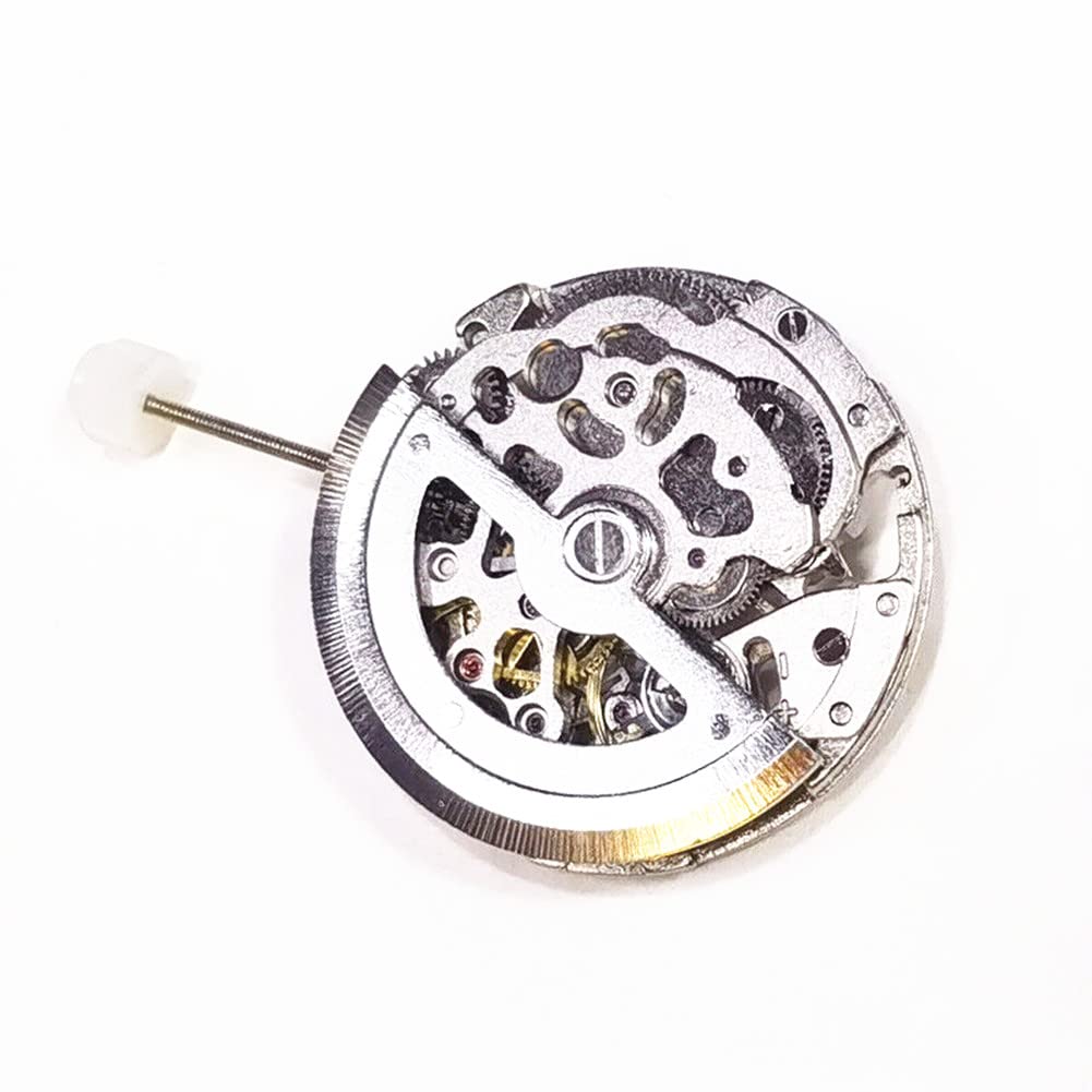 TECKEEN Herren (Unisex) Automatik Skelett-Uhr mit 3 Zeigern, für Miyota 8N24