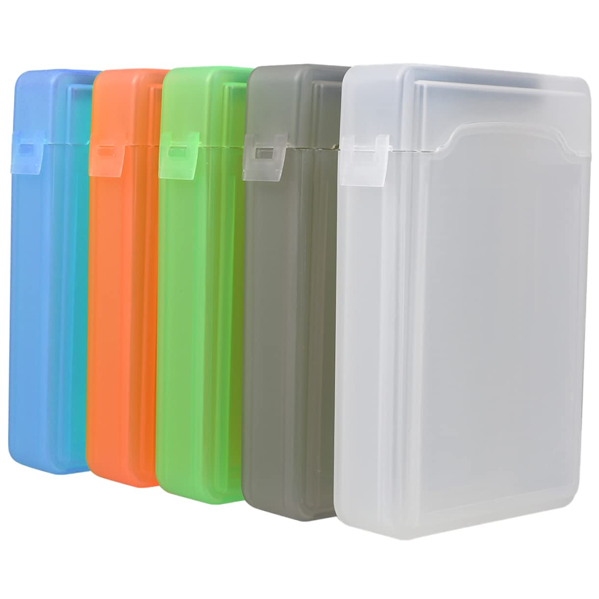 Uonlytech 5Pcs Hard Disk Cases Durable Plastic Storage Box for Hard Drives Shockproof and Enclosure for Office and Home Use